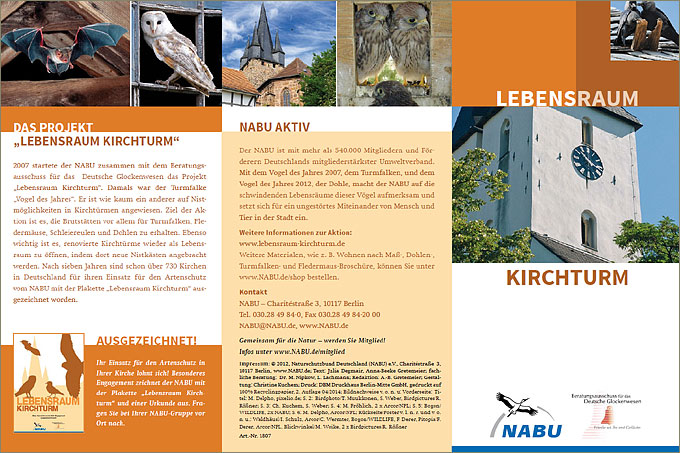 Faltblatt „Lebensraum Kirchturm“