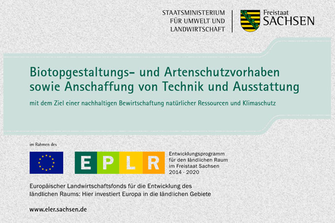 Logokombination EU EPLR Biotopgestaltung Artenschutzvorhaben Anschaffung Technik und Ausstattung