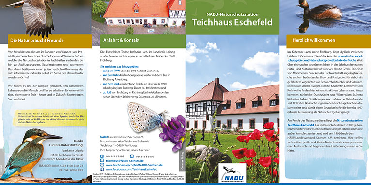 Faltblatt „NABU-Naturschutzstation Teichhaus Eschefeld“