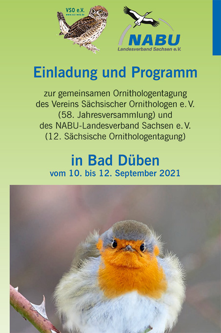 Cover Einladung Ornithologentagung Sachsen 2021