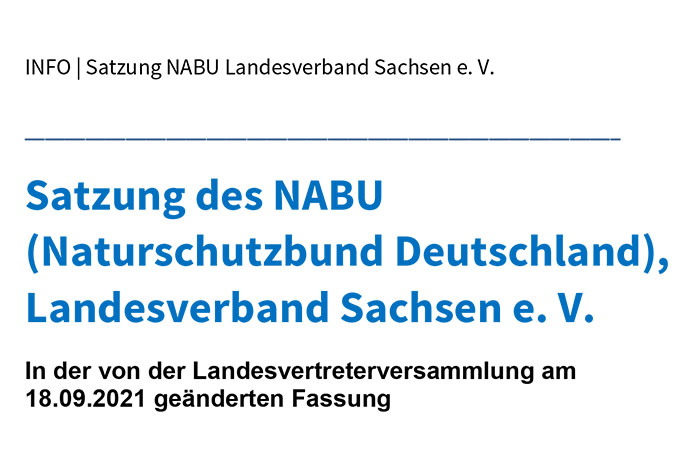 Satzung des NABU Sachsen
