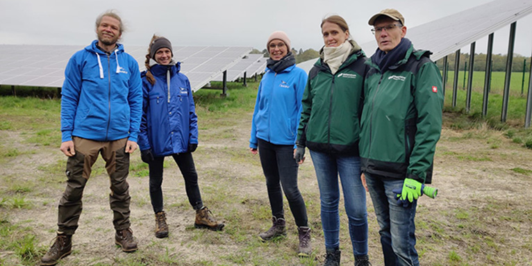 Im naturstrom-Solarpark Nochten wurden vom NABU Bodenproben entnommen-Foto: naturstrom AG